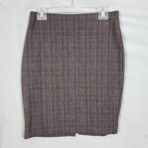 EXPRESS Size‎ 8 Office Professional Preppy Plaid Above Knee Lined Pencil Skirt